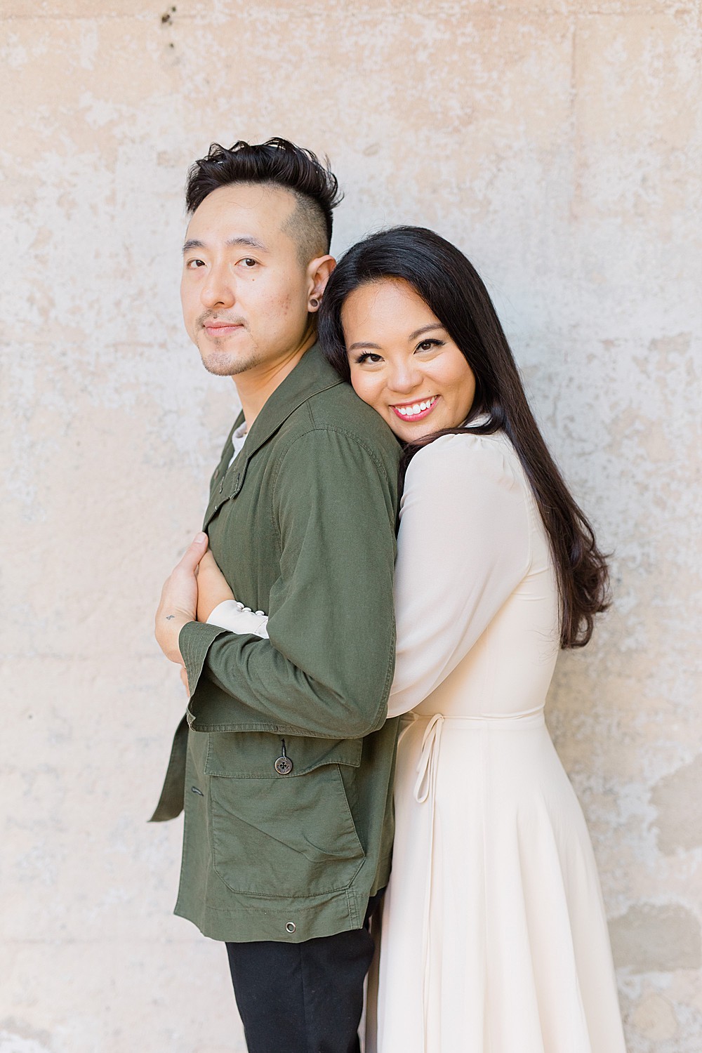 couples portrait from an engagement session in Savannah