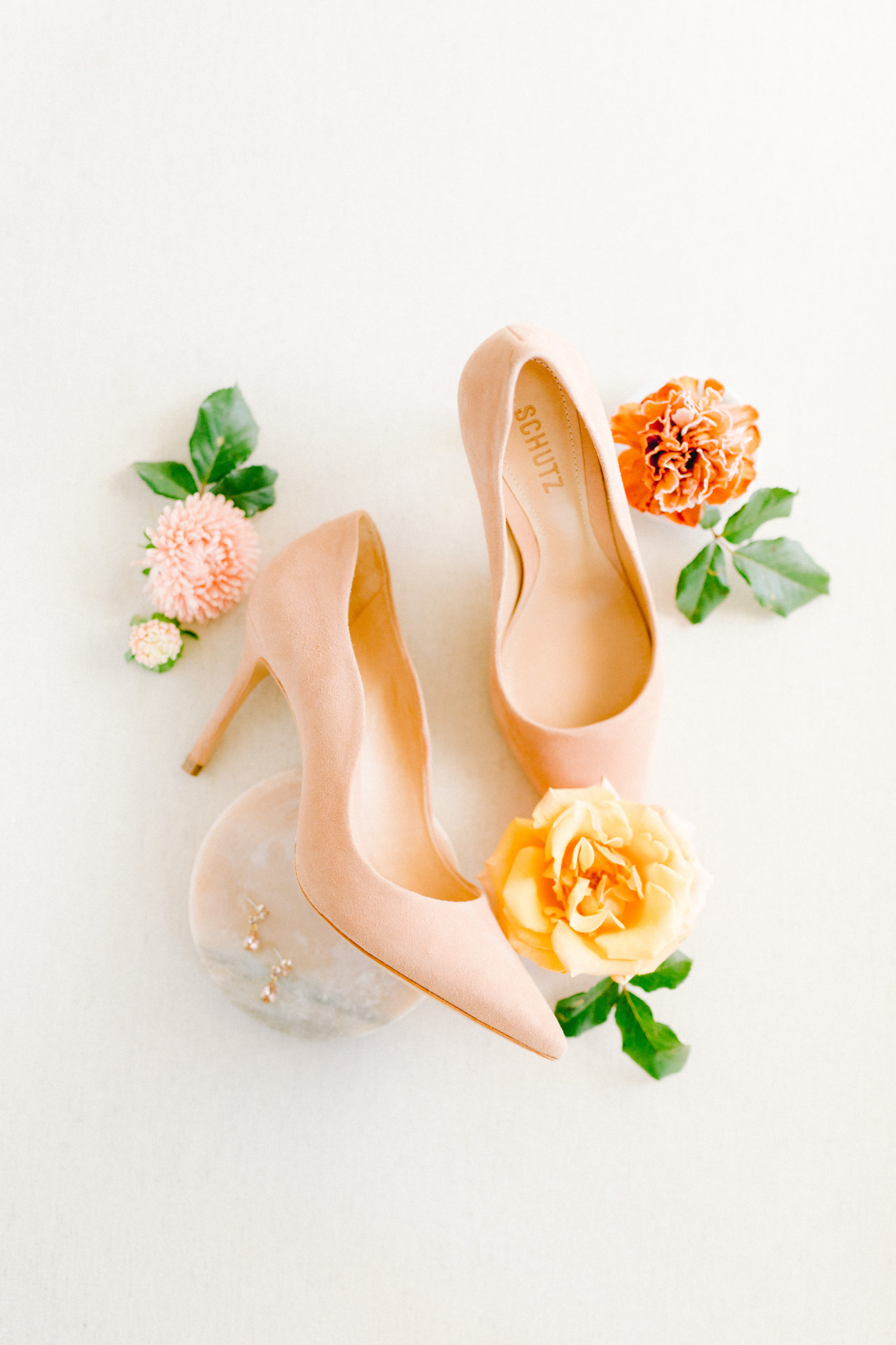 beige wedding shoes for a modern bride