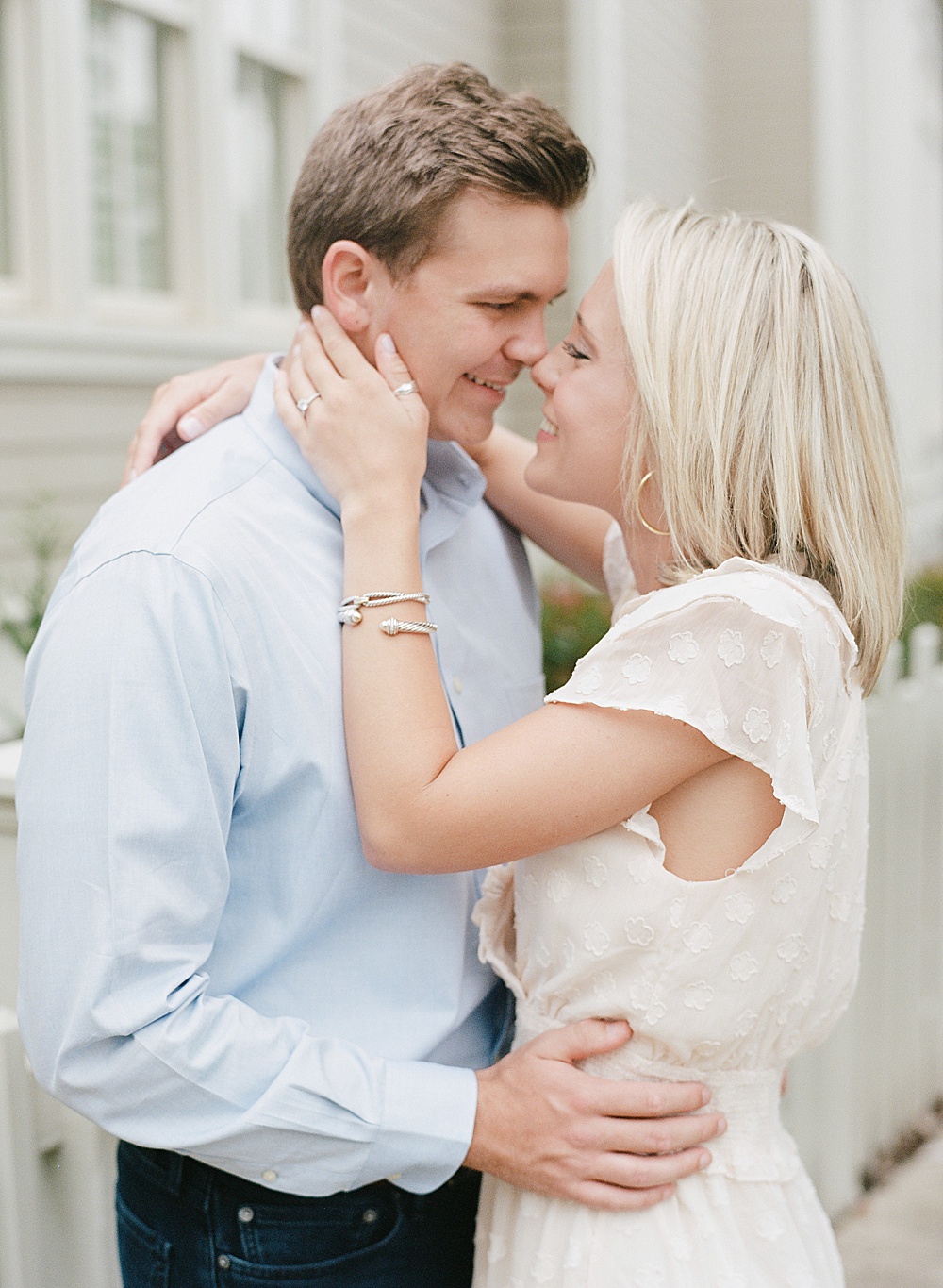 Light and airy engagement photographer in Augusta