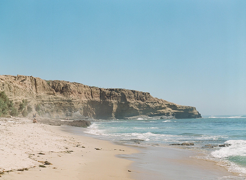 Sunset Cliffs in San Diego captured on 120mm color film Kodak Portra 400