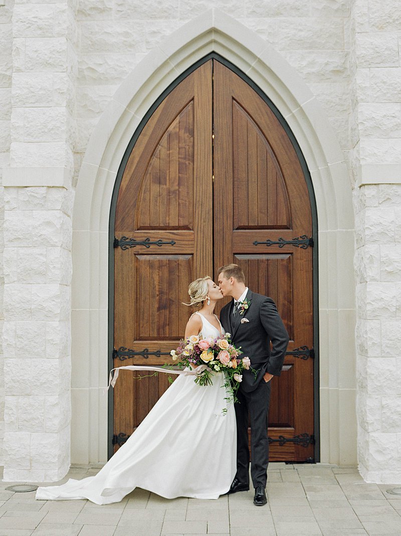 Bride and groom portraits at The Chapel On McEver