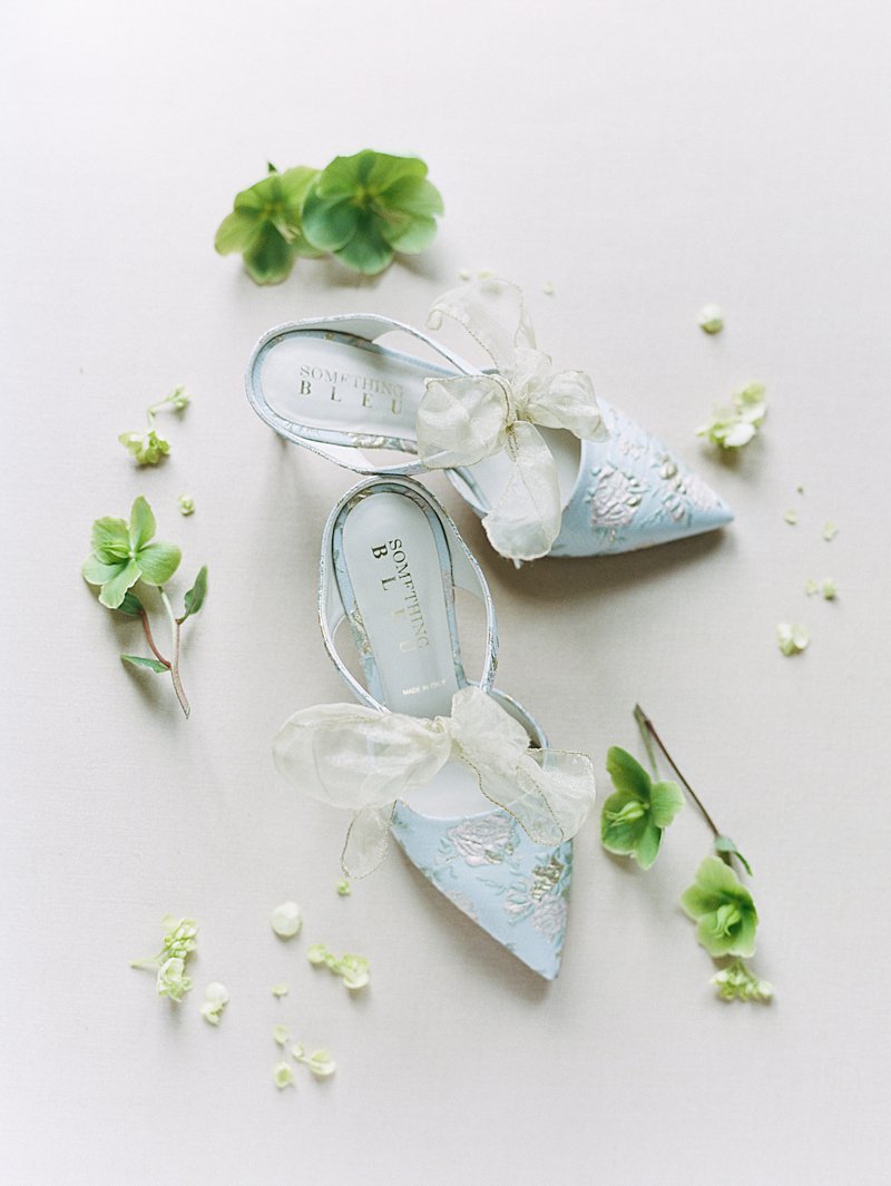 Something blue wedding shoes