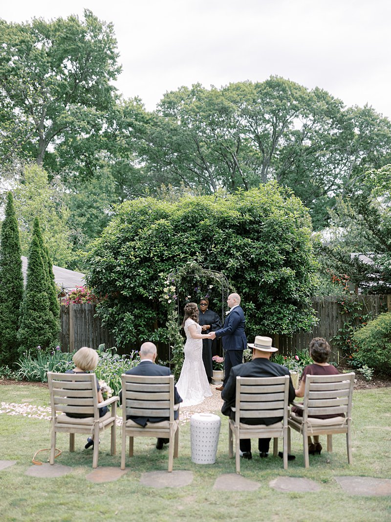 Intimate backyard wedding in Atlanta