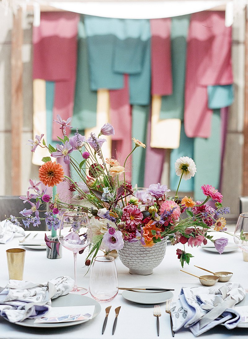 Jewel toned wedding floral inspiration