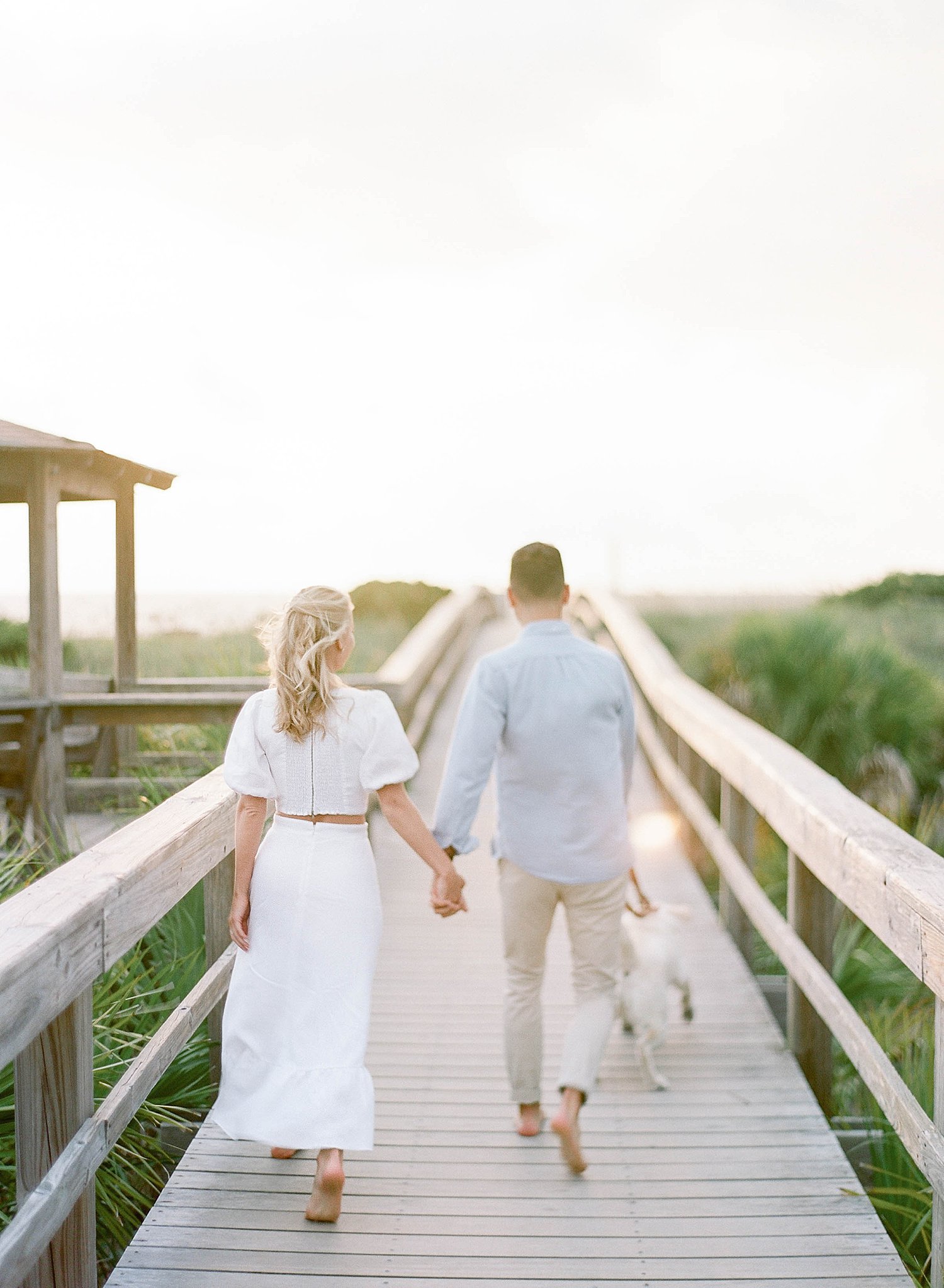 Tybee Island Engagement Session on the boardwalk