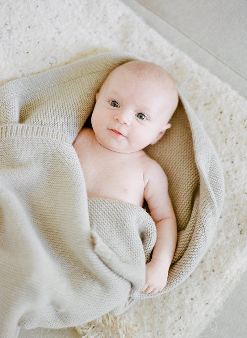 Newborn wrapped in a blanket