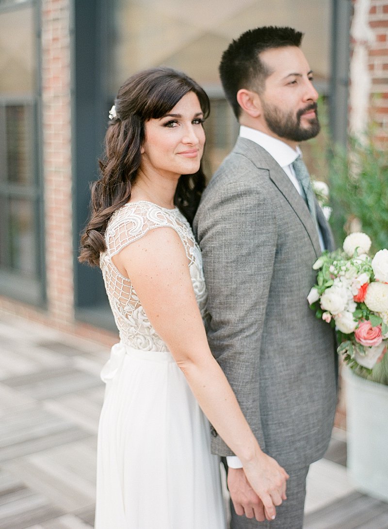 Bride and groom portraits for Ponce City Market Wedding