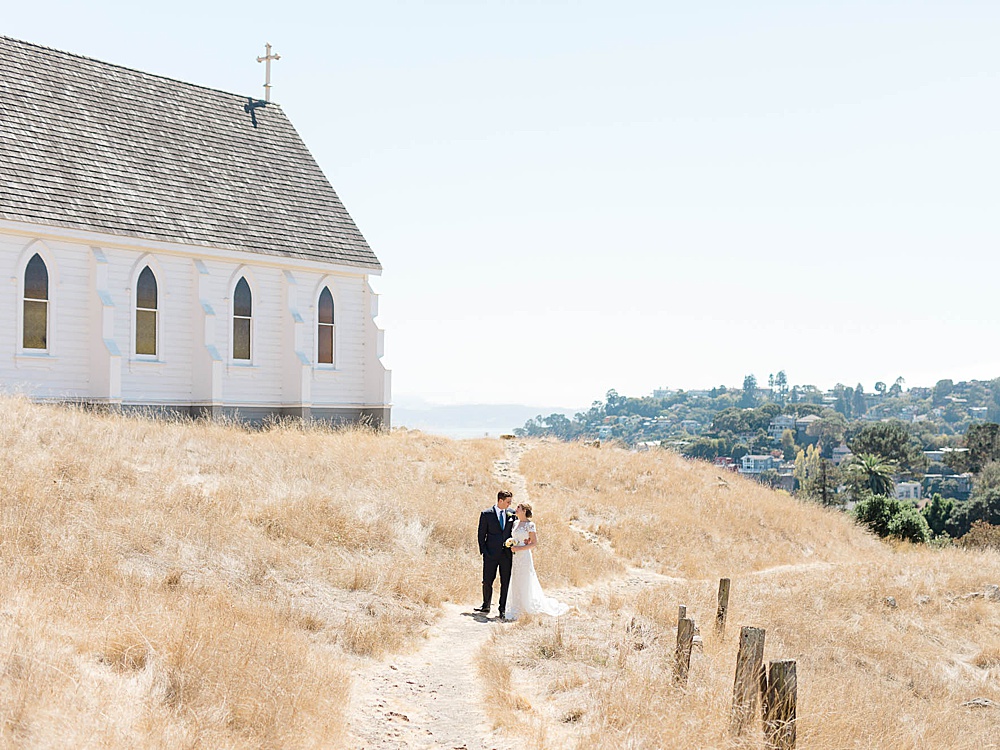 Old St Hilary's Chapel Wedding in Tiburon, California